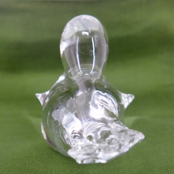 Art Glass Bird Figurine Hand Blown Clear Mid Century Modern 4.5” x 2" MCM 10 oz - Picture 7 of 16